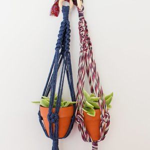 Mini Plant Hangers, Recycled Cotton, Set of 2